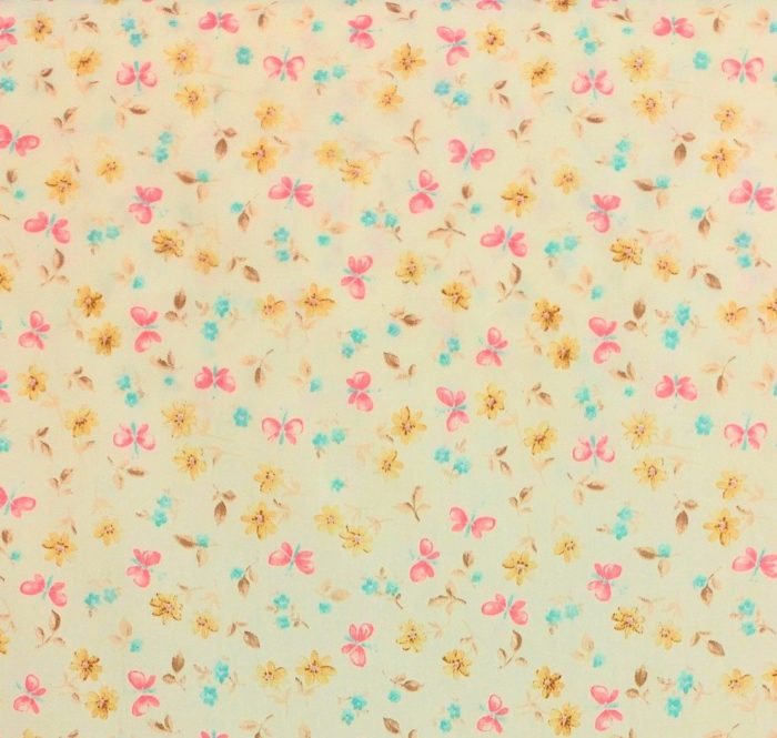 telas de algodón de floress