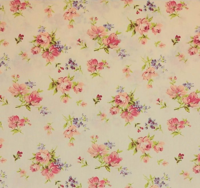 telas de algodón de flores de colección
